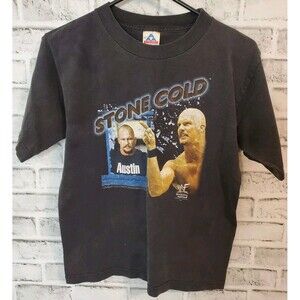 VTG Stone Cold Steve Austin T-Shirt Youth SZ L Large WWE Wwf Wrestling 1998